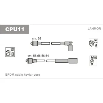 Kit de câbles d'allumage JANMOR CPU11