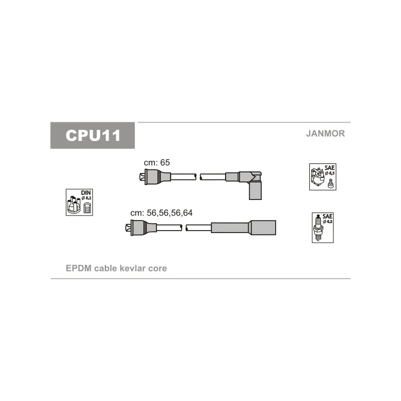 Kit de câbles d'allumage JANMOR CPU11