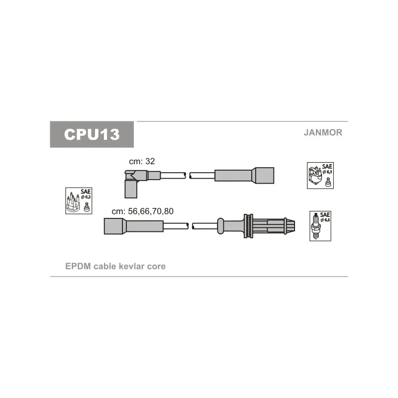 Kit de câbles d'allumage JANMOR CPU13