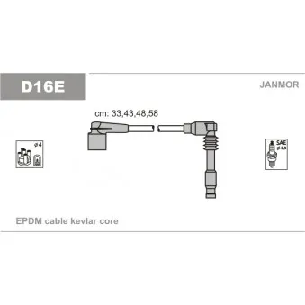 Kit de câbles d'allumage JANMOR D16E