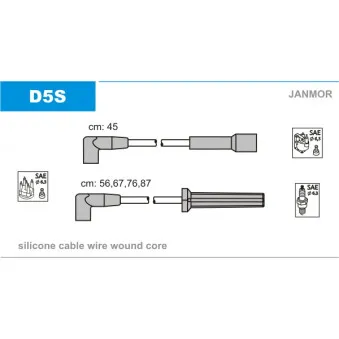 Kit de câbles d'allumage JANMOR D5S