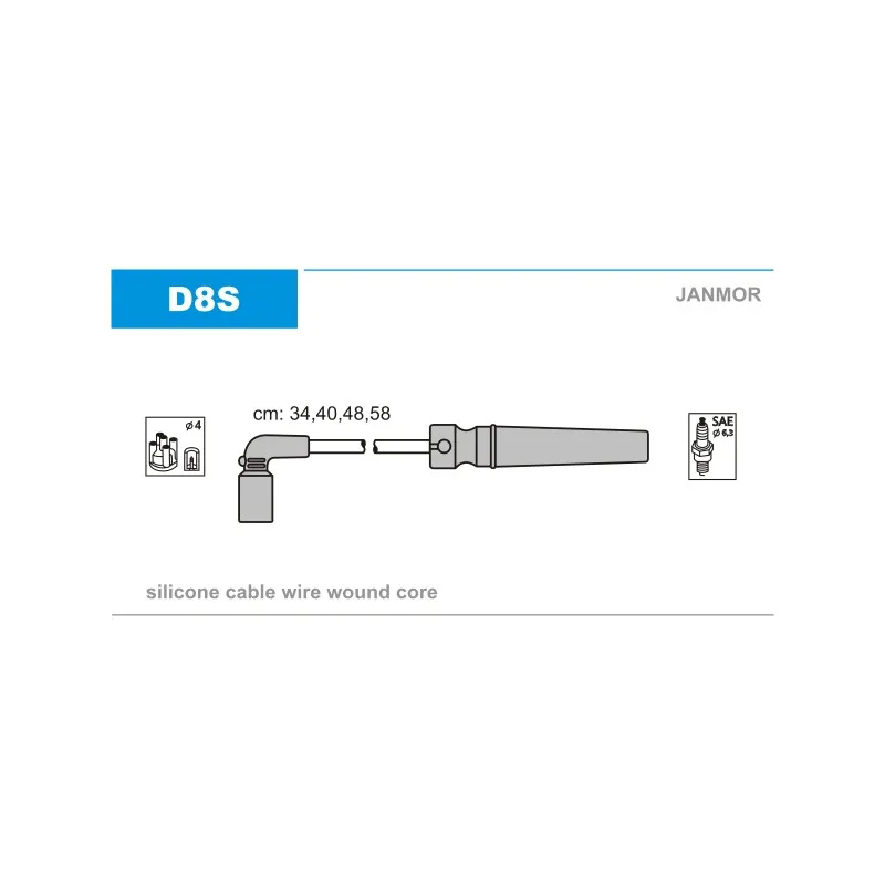 Kit de câbles d'allumage JANMOR D8S