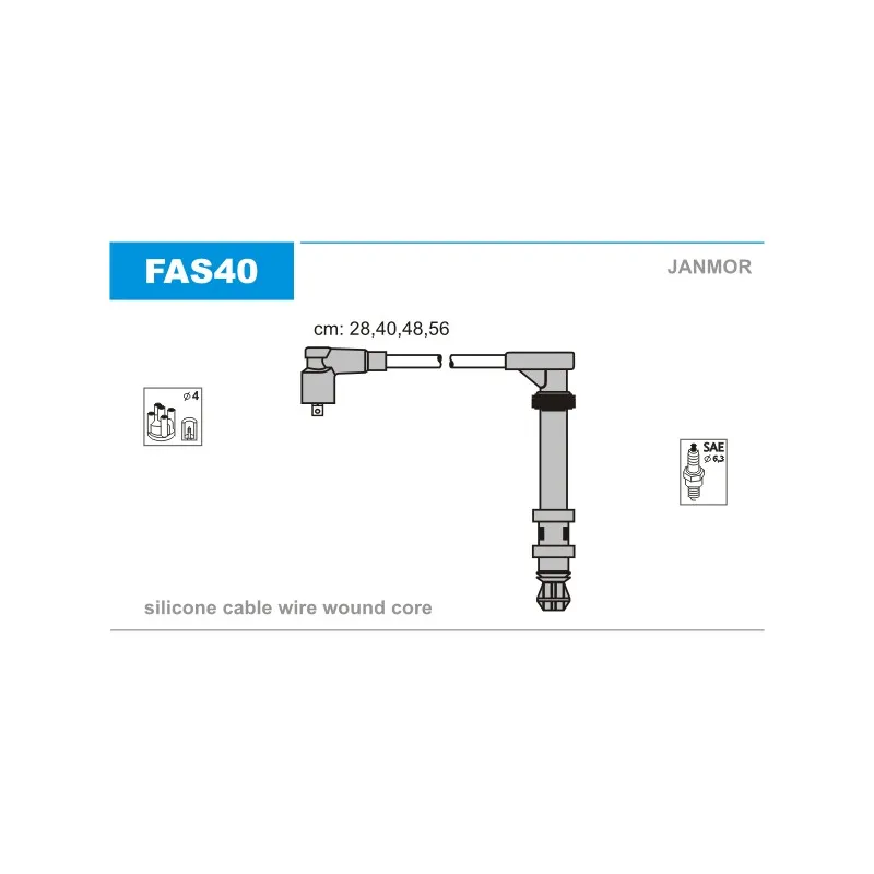 Kit de câbles d'allumage JANMOR FAS40