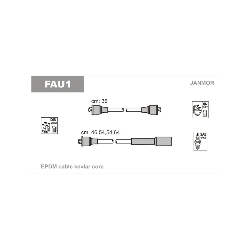 Kit de câbles d'allumage JANMOR FAU1