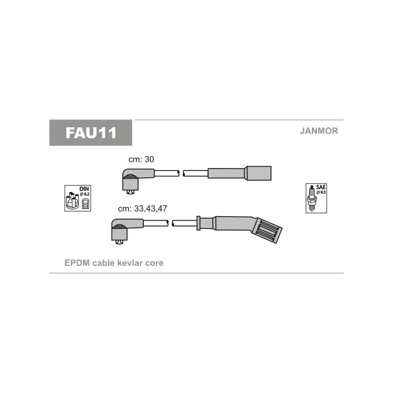 Kit de câbles d'allumage JANMOR FAU11