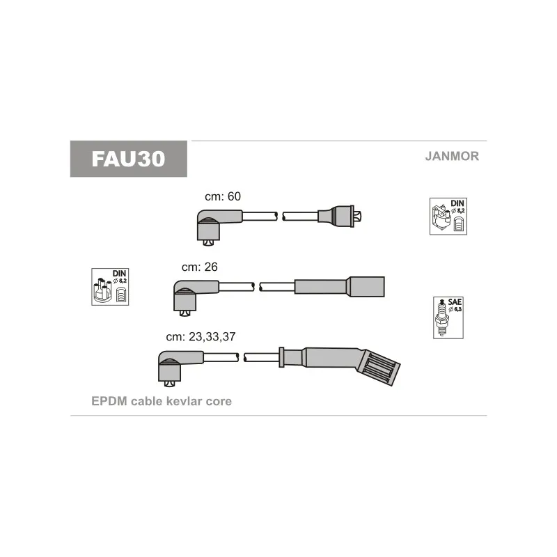 Kit de câbles d'allumage JANMOR FAU30