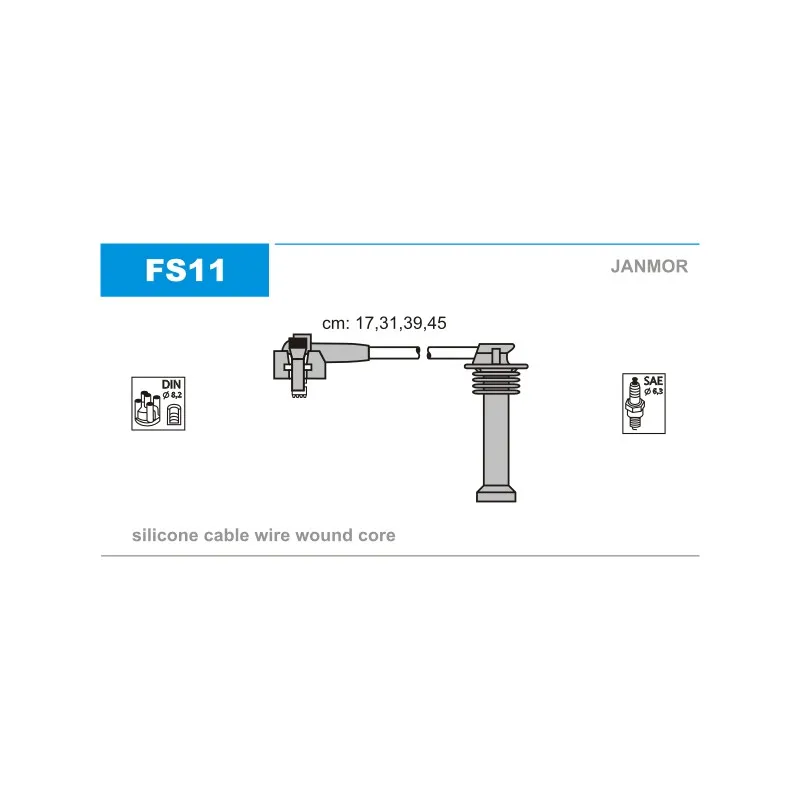 Kit de câbles d'allumage JANMOR FS11