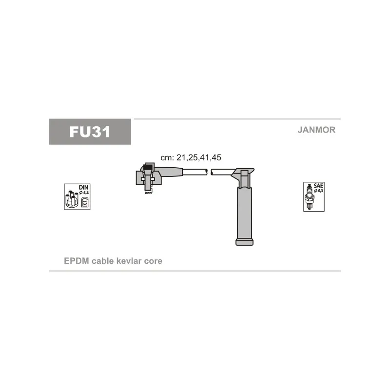 Kit de câbles d'allumage JANMOR FU31