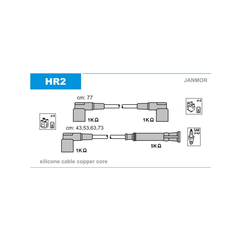 Kit de câbles d'allumage JANMOR HR2