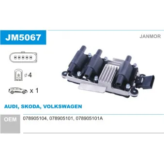 Bobine d'allumage JANMOR JM5067