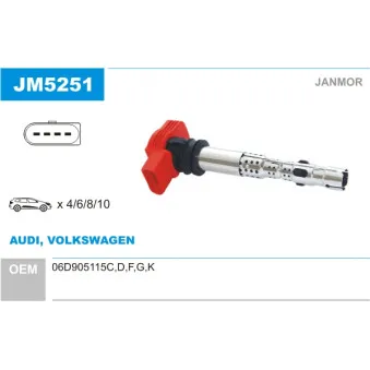 Bobine d'allumage JANMOR JM5251