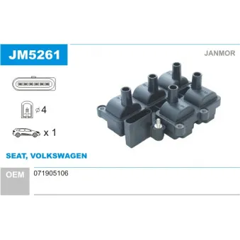 Bobine d'allumage JANMOR JM5261