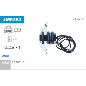 Bobine d'allumage JANMOR JM5262