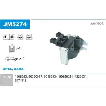 Bobine d'allumage JANMOR JM5274