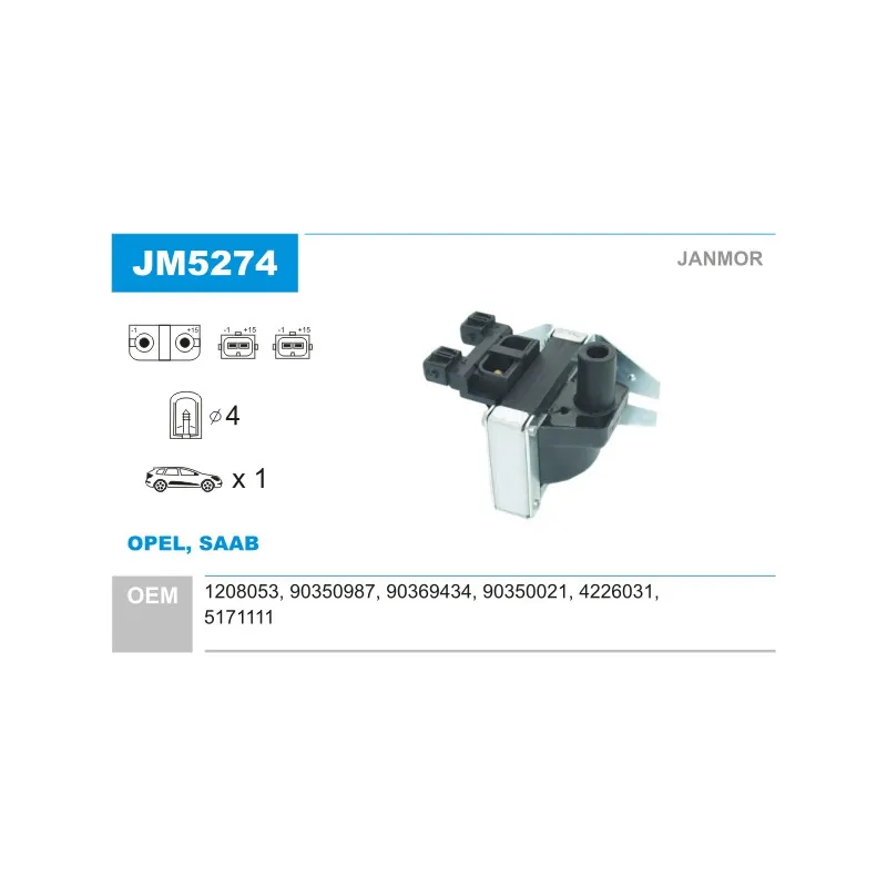 Bobine d'allumage JANMOR JM5274