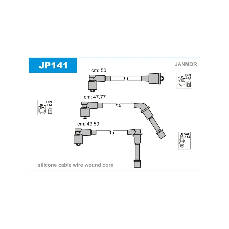 Kit de câbles d'allumage JANMOR JP141