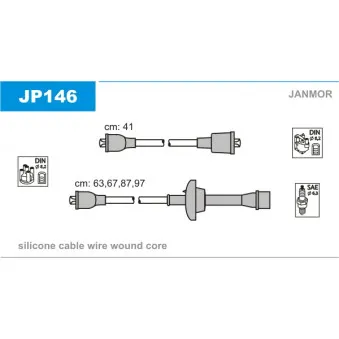 Kit de câbles d'allumage JANMOR JP146