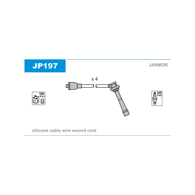 Kit de câbles d'allumage JANMOR JP197