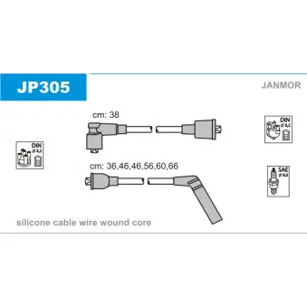 Kit de câbles d'allumage JANMOR JP305