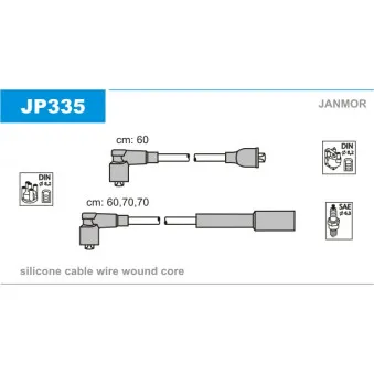 Kit de câbles d'allumage JANMOR JP335