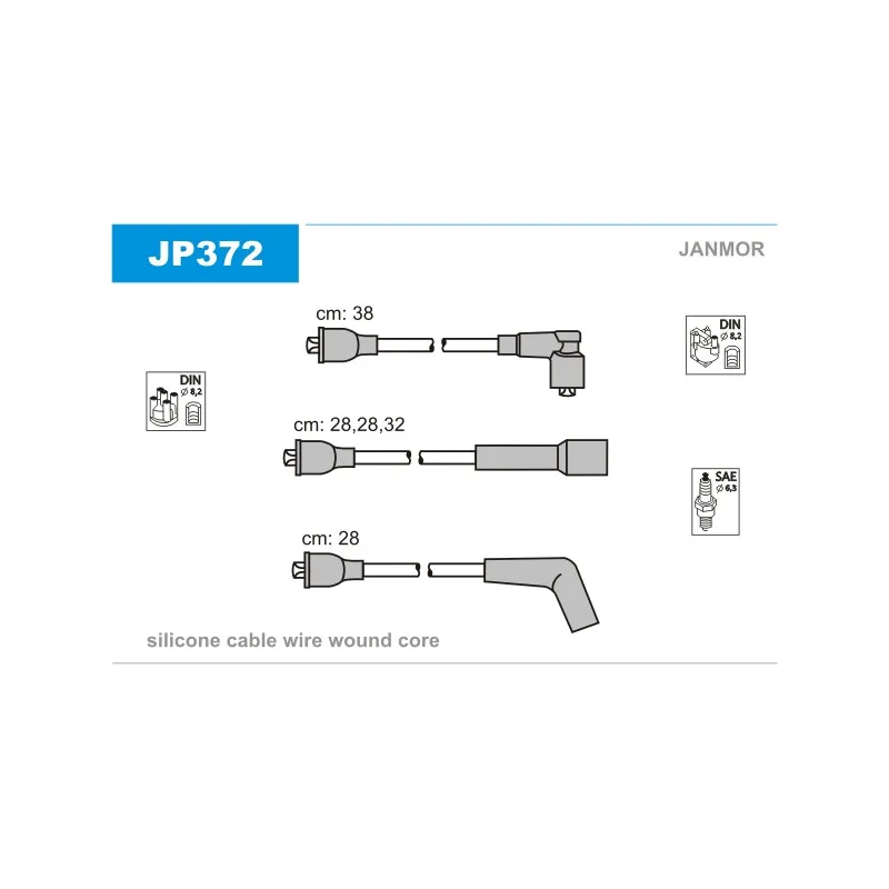 Kit de câbles d'allumage JANMOR JP372