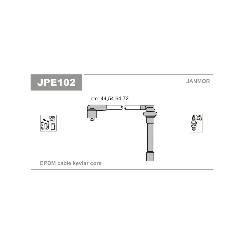 Kit de câbles d'allumage JANMOR JPE102