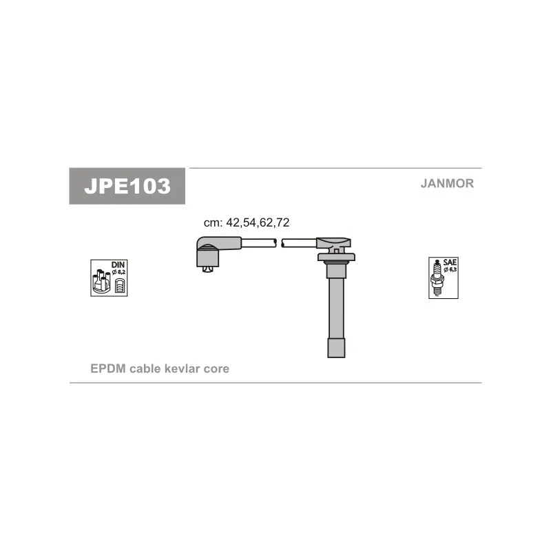 Kit de câbles d'allumage JANMOR JPE103