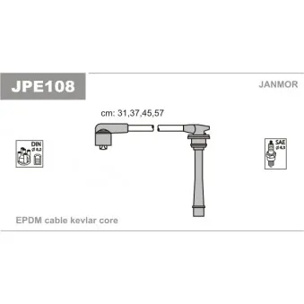 Kit de câbles d'allumage JANMOR JPE108