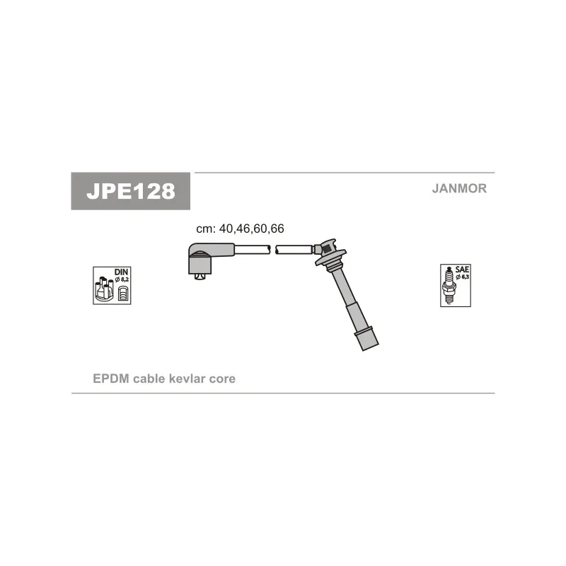 Kit de câbles d'allumage JANMOR JPE128