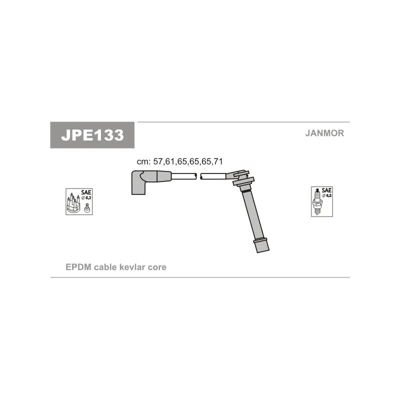 Kit de câbles d'allumage JANMOR JPE133