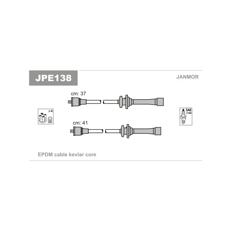 Kit de câbles d'allumage JANMOR JPE138