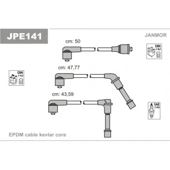 Kit de câbles d'allumage JANMOR JPE141