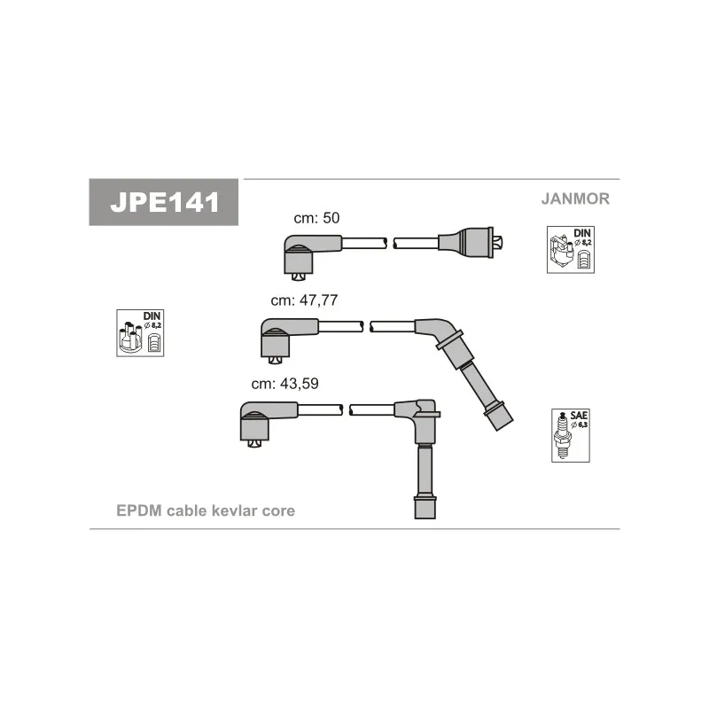 Kit de câbles d'allumage JANMOR JPE141