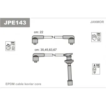 Kit de câbles d'allumage JANMOR JPE143