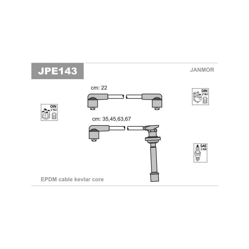 Kit de câbles d'allumage JANMOR JPE143