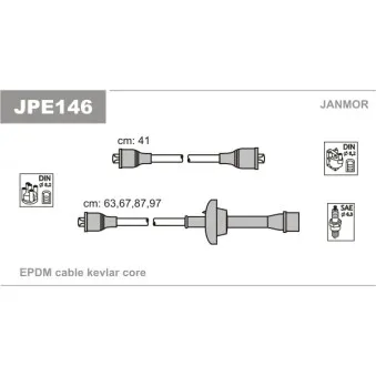 Kit de câbles d'allumage JANMOR JPE146