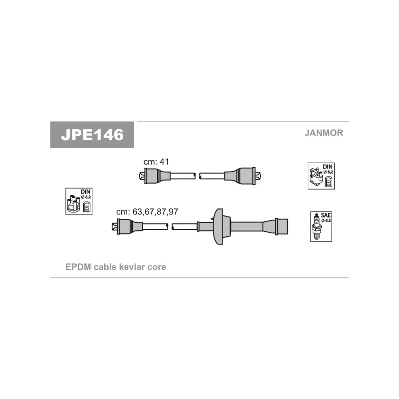 Kit de câbles d'allumage JANMOR JPE146