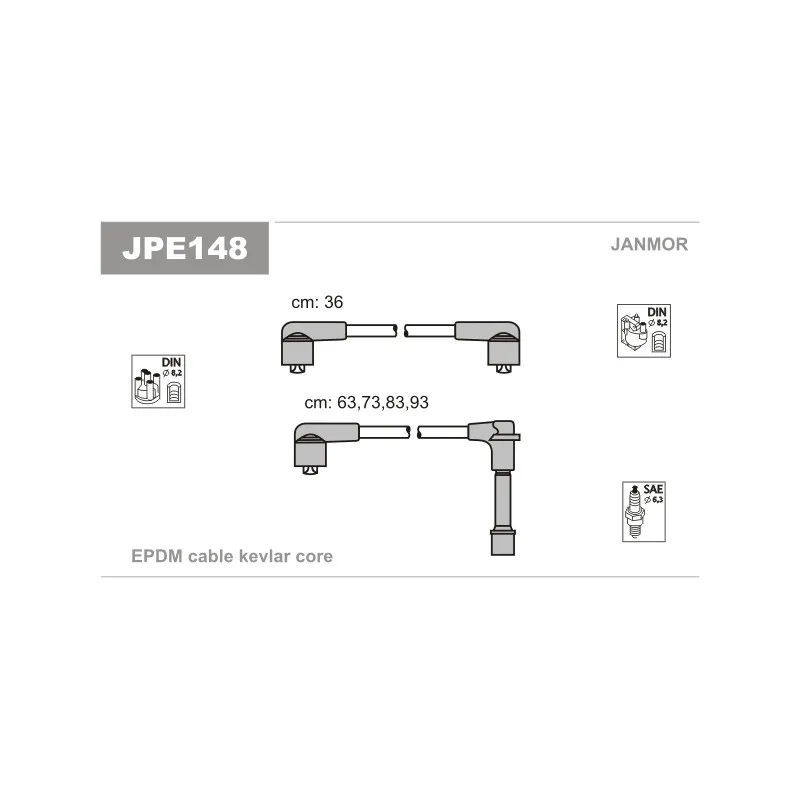 Kit de câbles d'allumage JANMOR JPE148