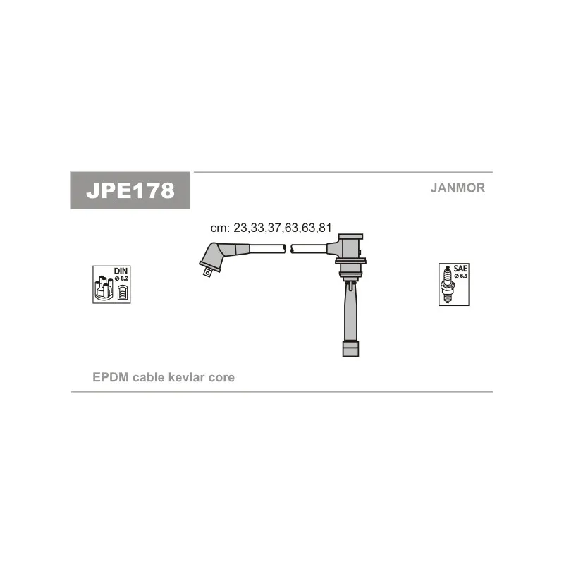 Kit de câbles d'allumage JANMOR JPE178