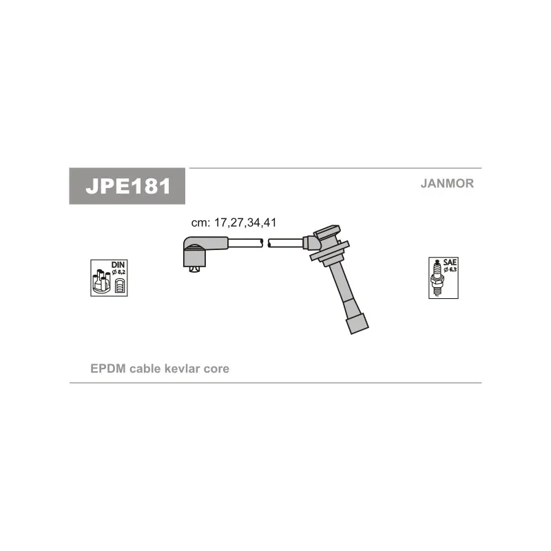 Kit de câbles d'allumage JANMOR JPE181