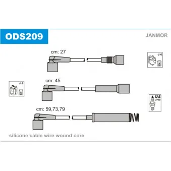 Kit de câbles d'allumage JANMOR