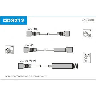 Kit de câbles d'allumage JANMOR ODS212