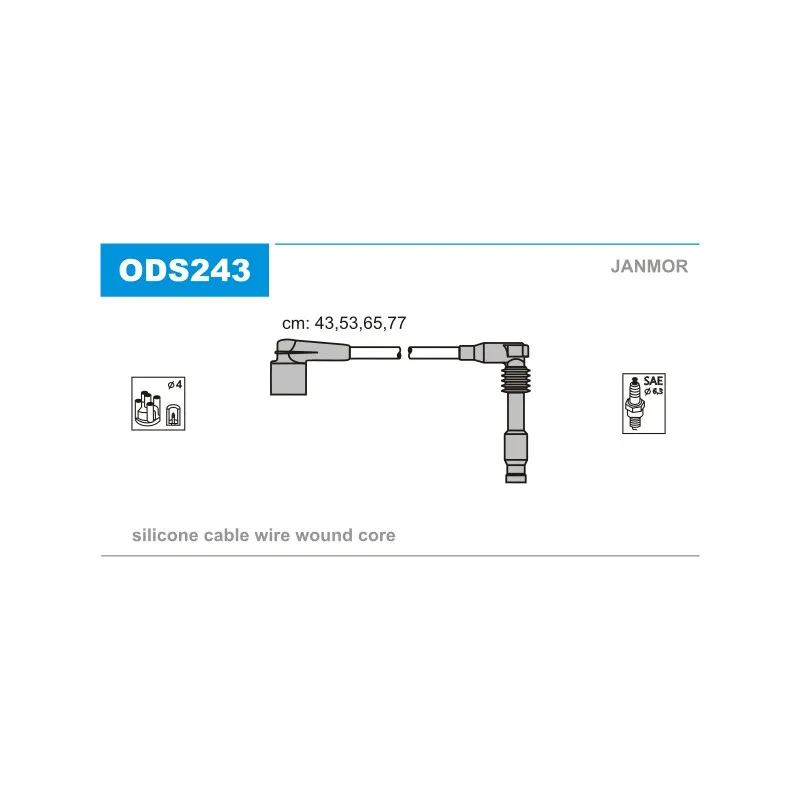 Kit de câbles d'allumage JANMOR ODS243