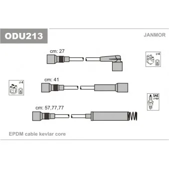 Kit de câbles d'allumage JANMOR ODU213