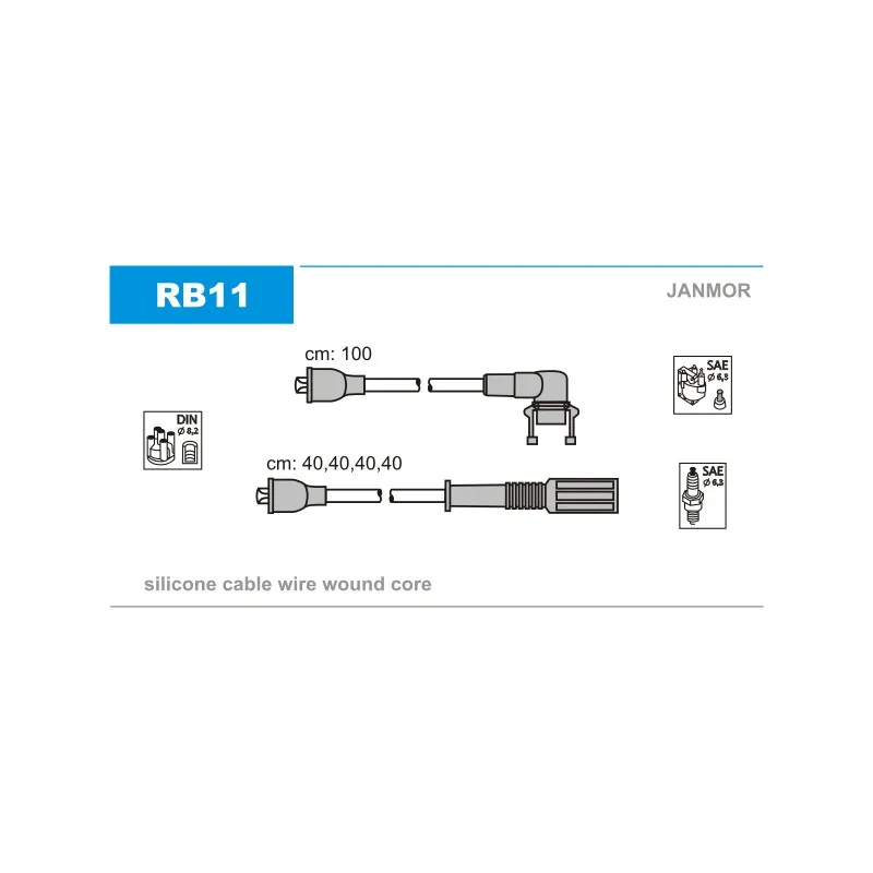 Kit de câbles d'allumage JANMOR RB11