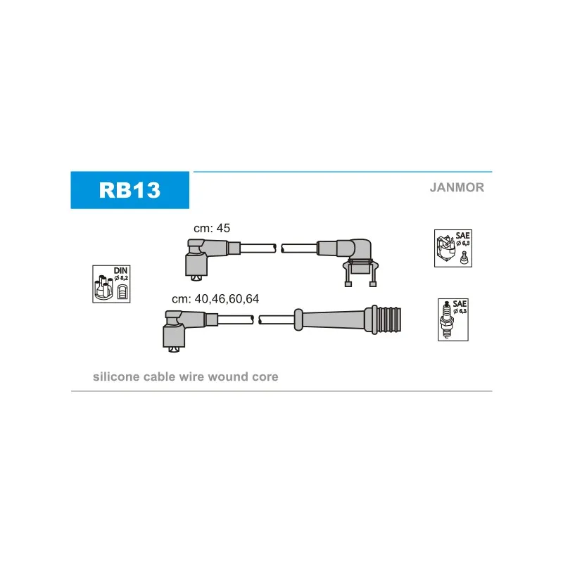 Kit de câbles d'allumage JANMOR RB13