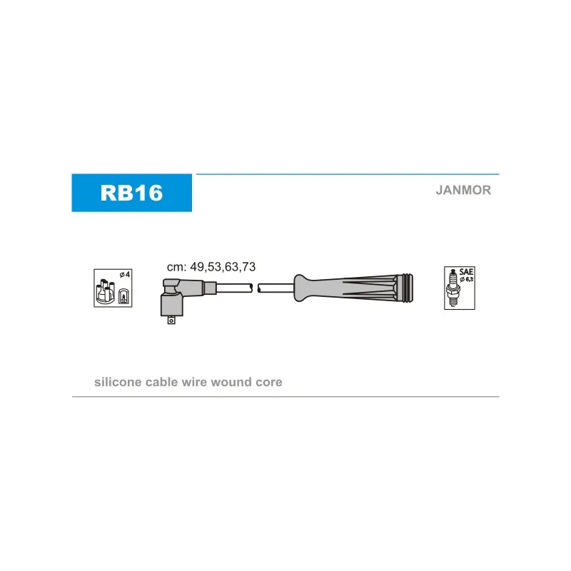 Kit de câbles d'allumage JANMOR RB16