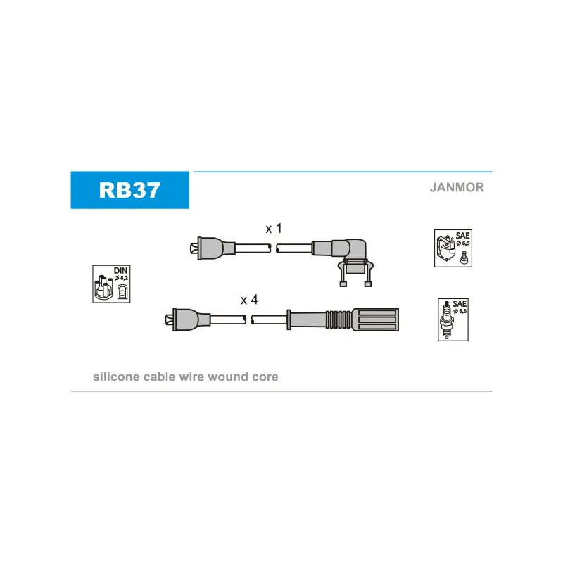 Kit de câbles d'allumage JANMOR RB37