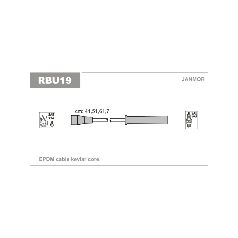 Kit de câbles d'allumage JANMOR RBU19