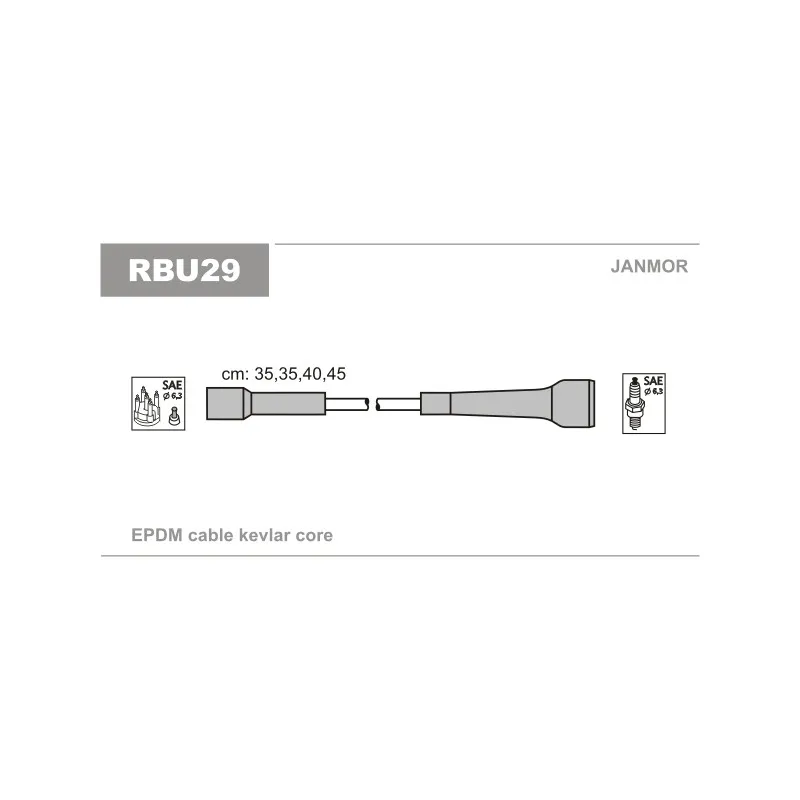 Kit de câbles d'allumage JANMOR RBU29